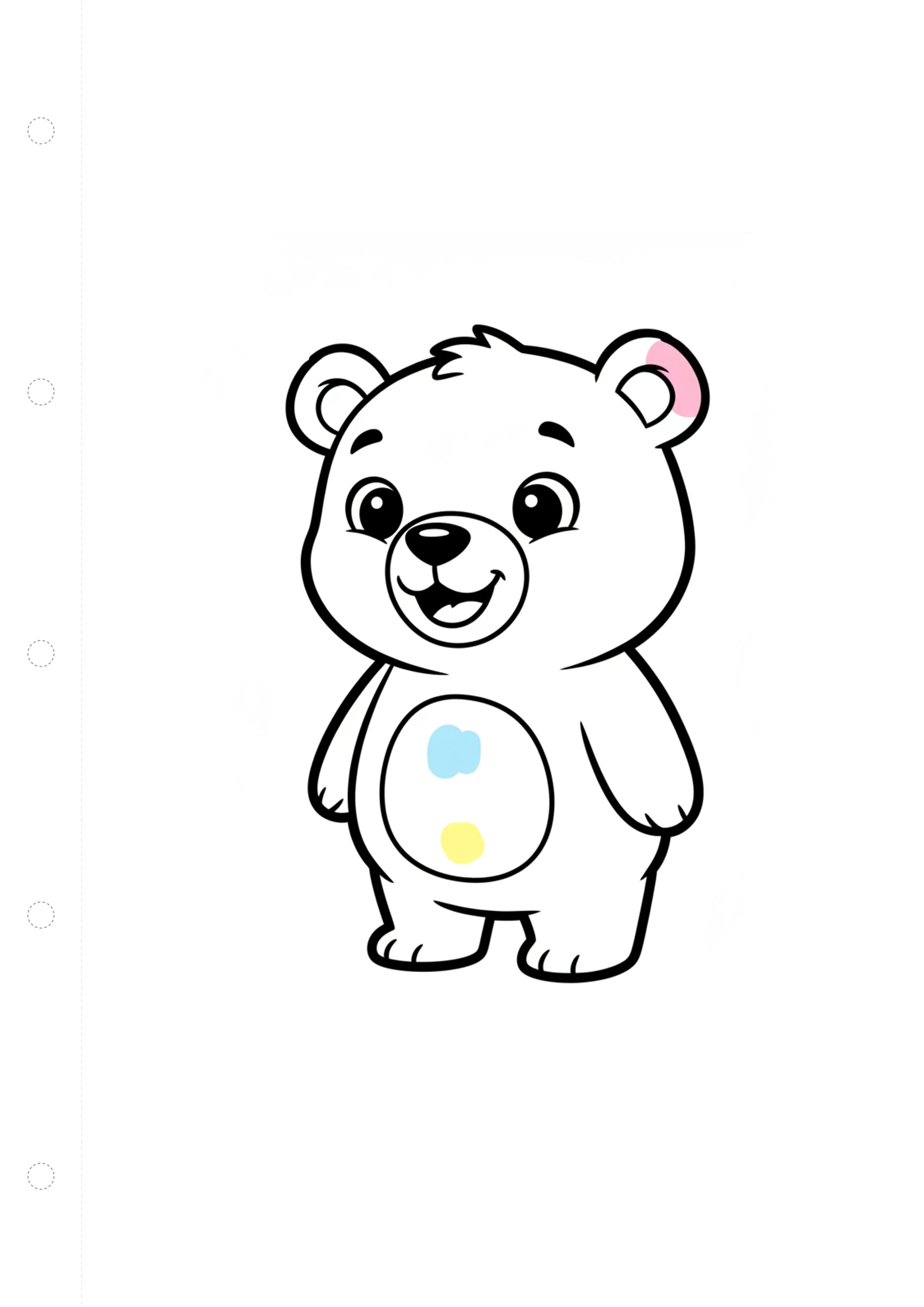 곰 (방긋) 원본 도안