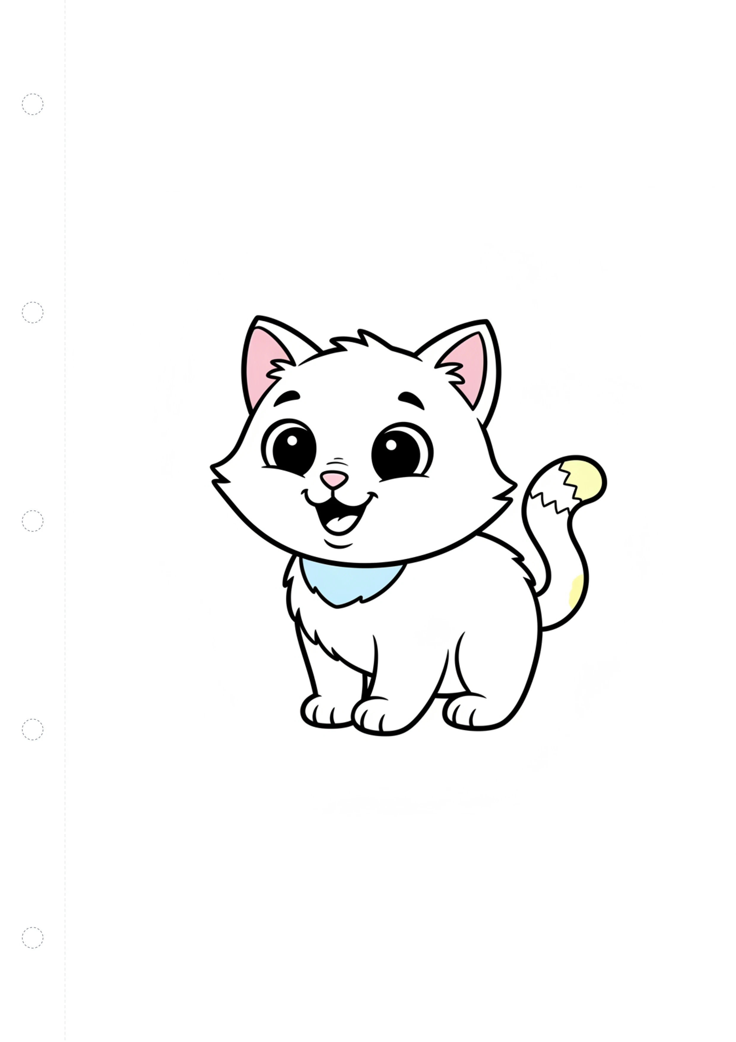 고양이 (방긋) 원본 도안