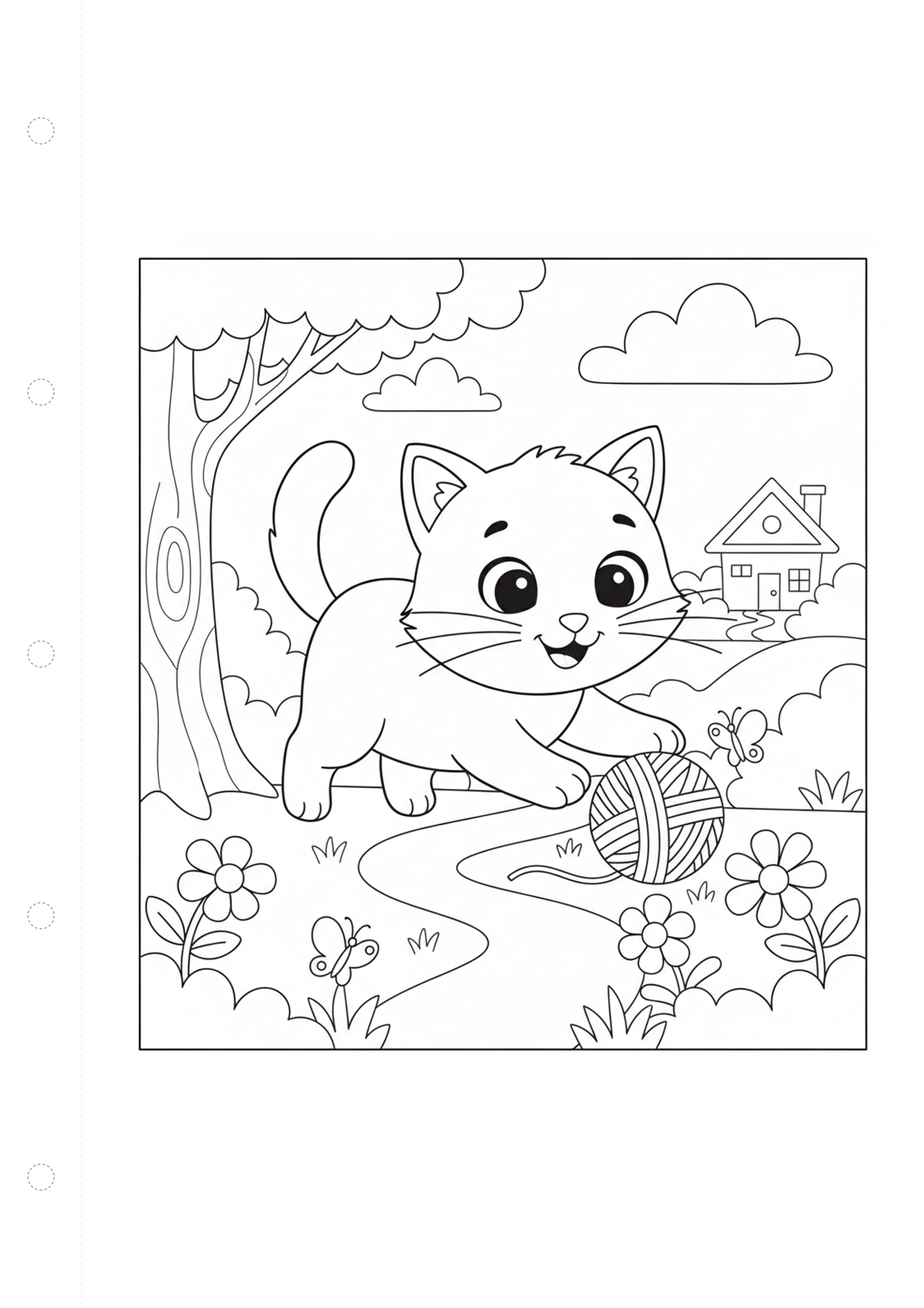고양이 (바깥놀이) 원본 도안