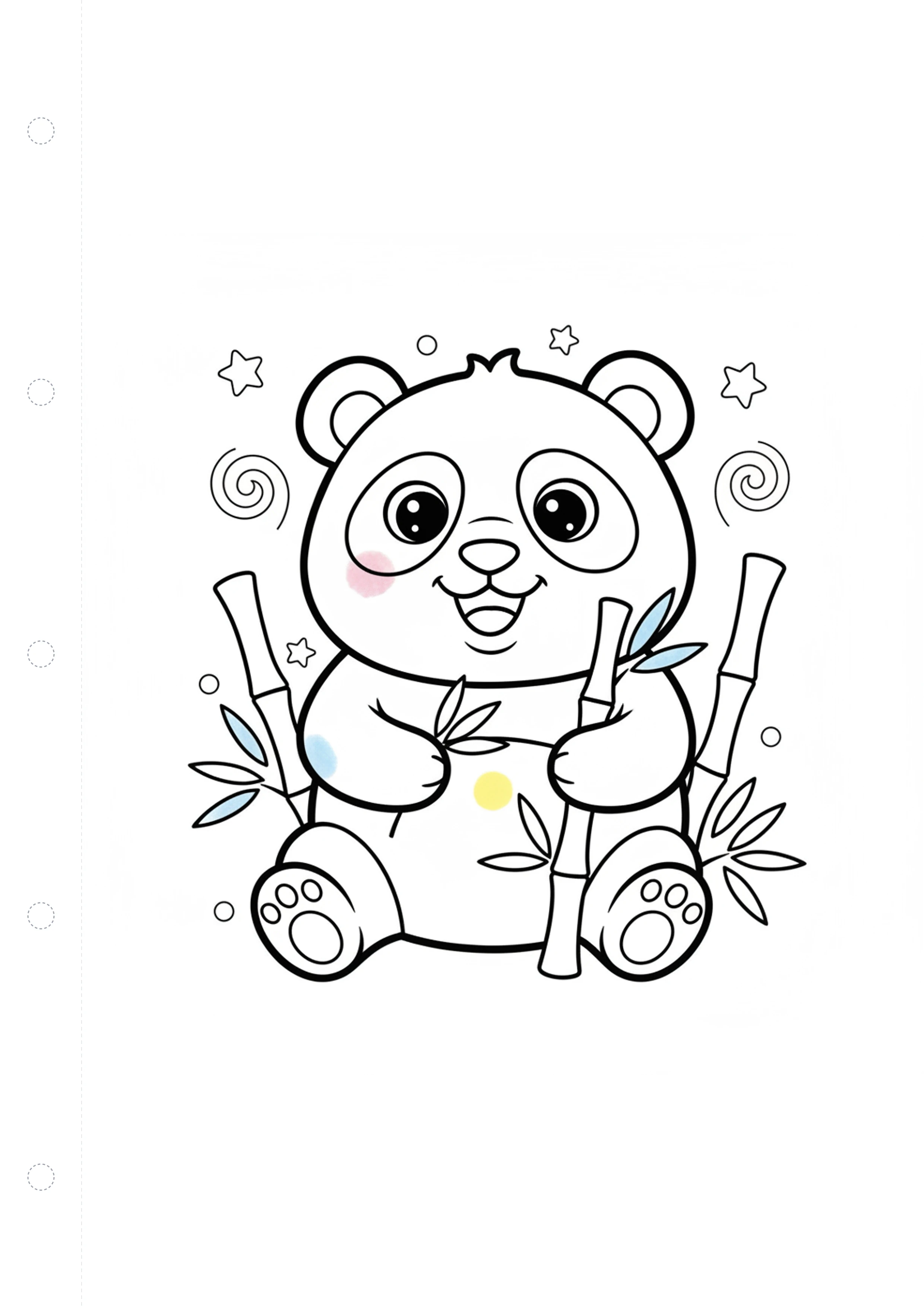 판다 (방긋) 원본 도안
