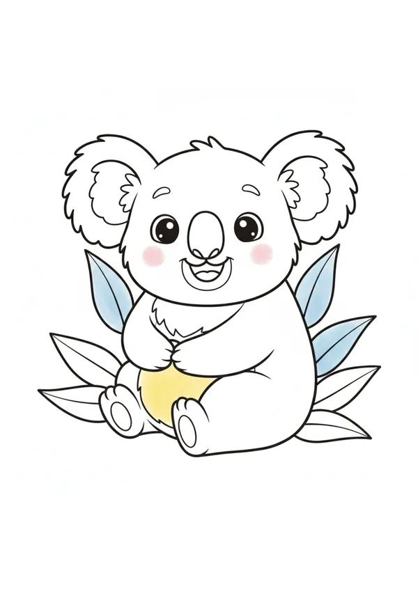 코알라 색칠공부 도안