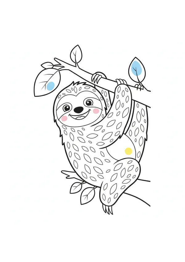나무늘보 색칠공부 도안