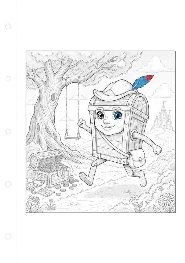 보물상자 색칠공부 도안