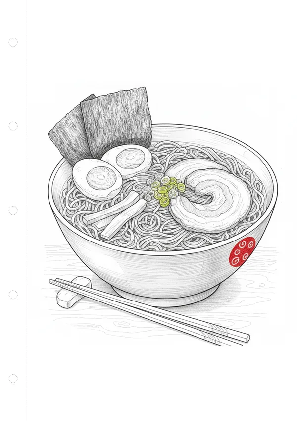 라면 색칠공부 도안