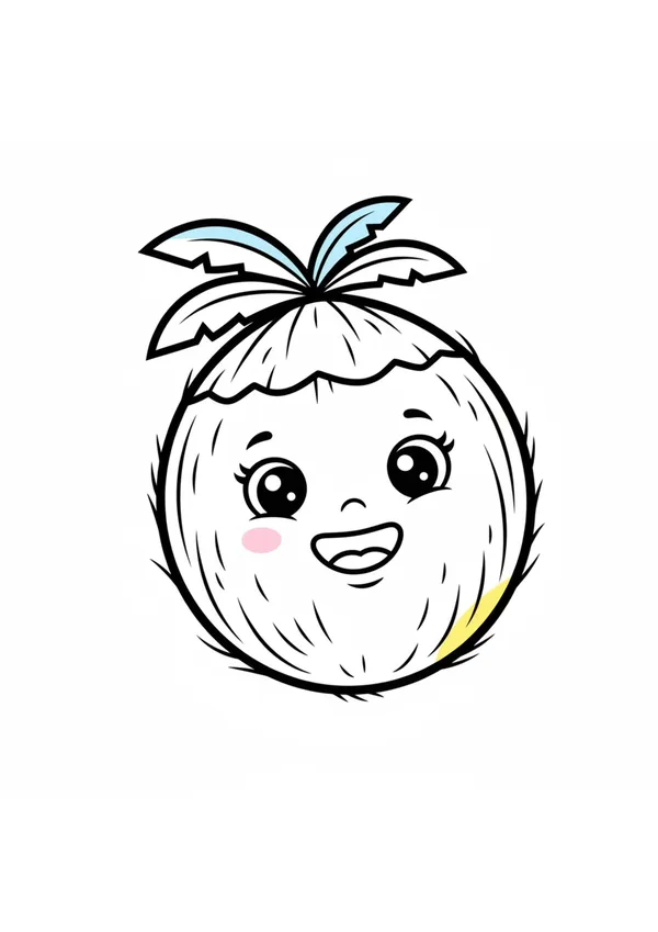 코코넛 색칠공부 도안