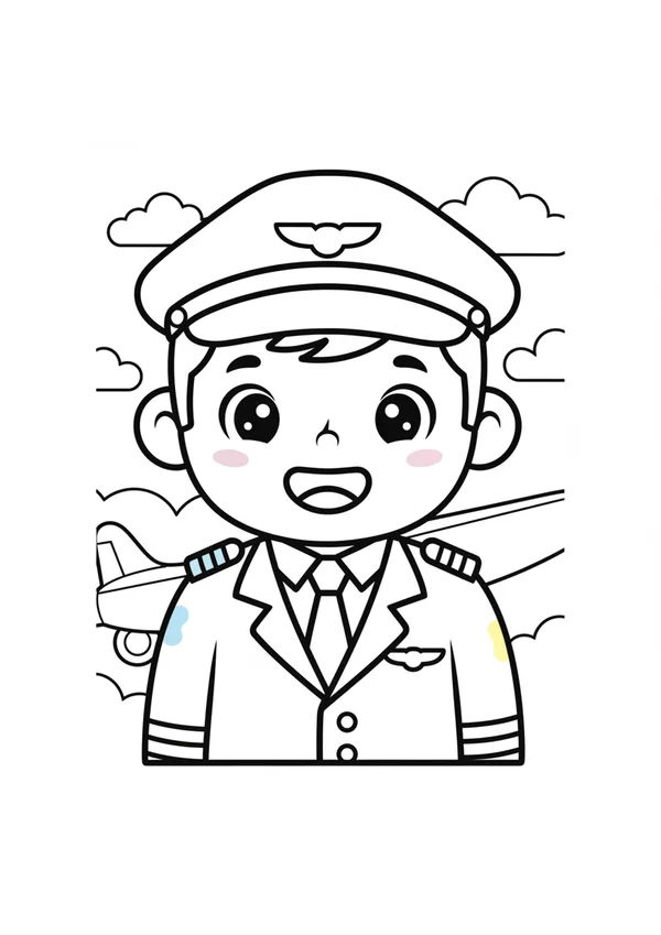 조종사 색칠공부 도안