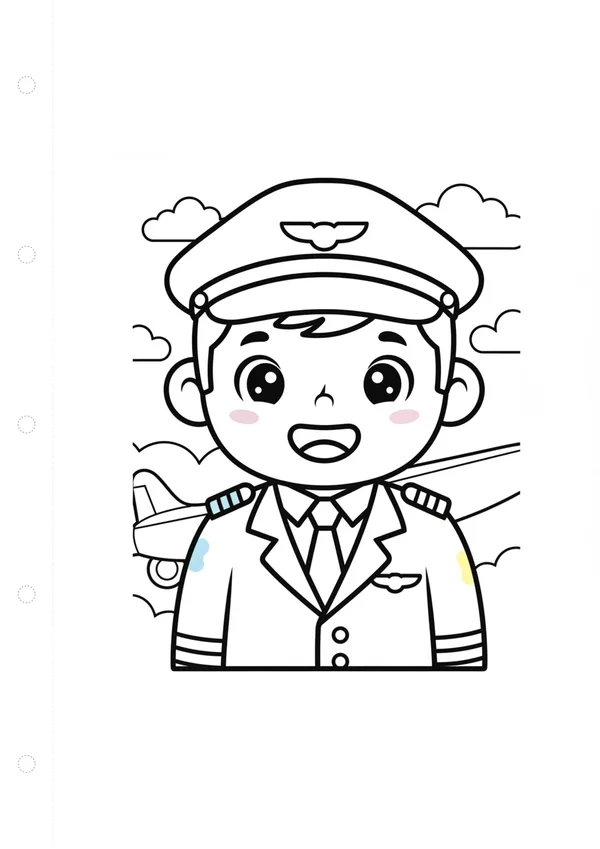 조종사 색칠공부 도안