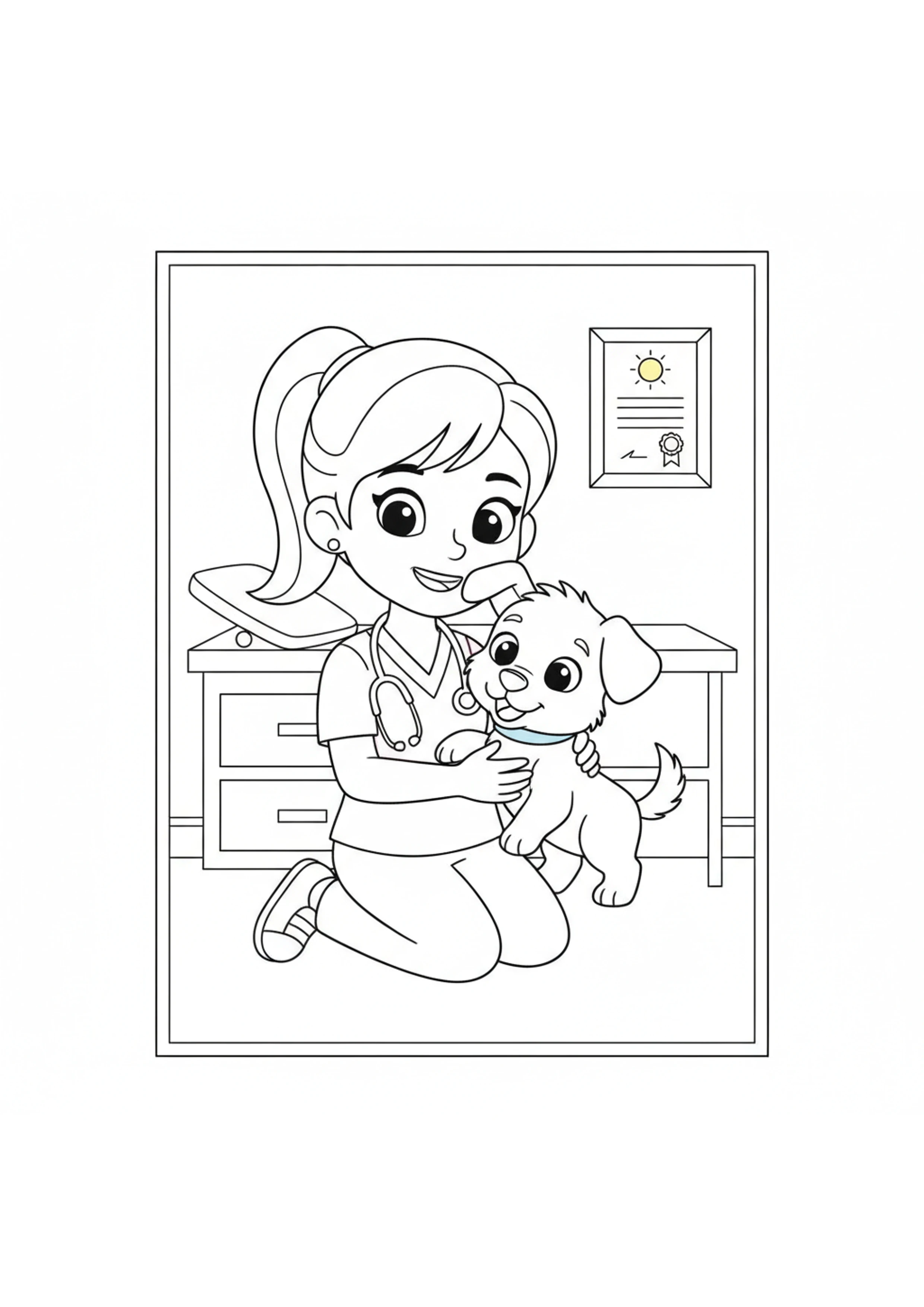 수의사 원본 도안