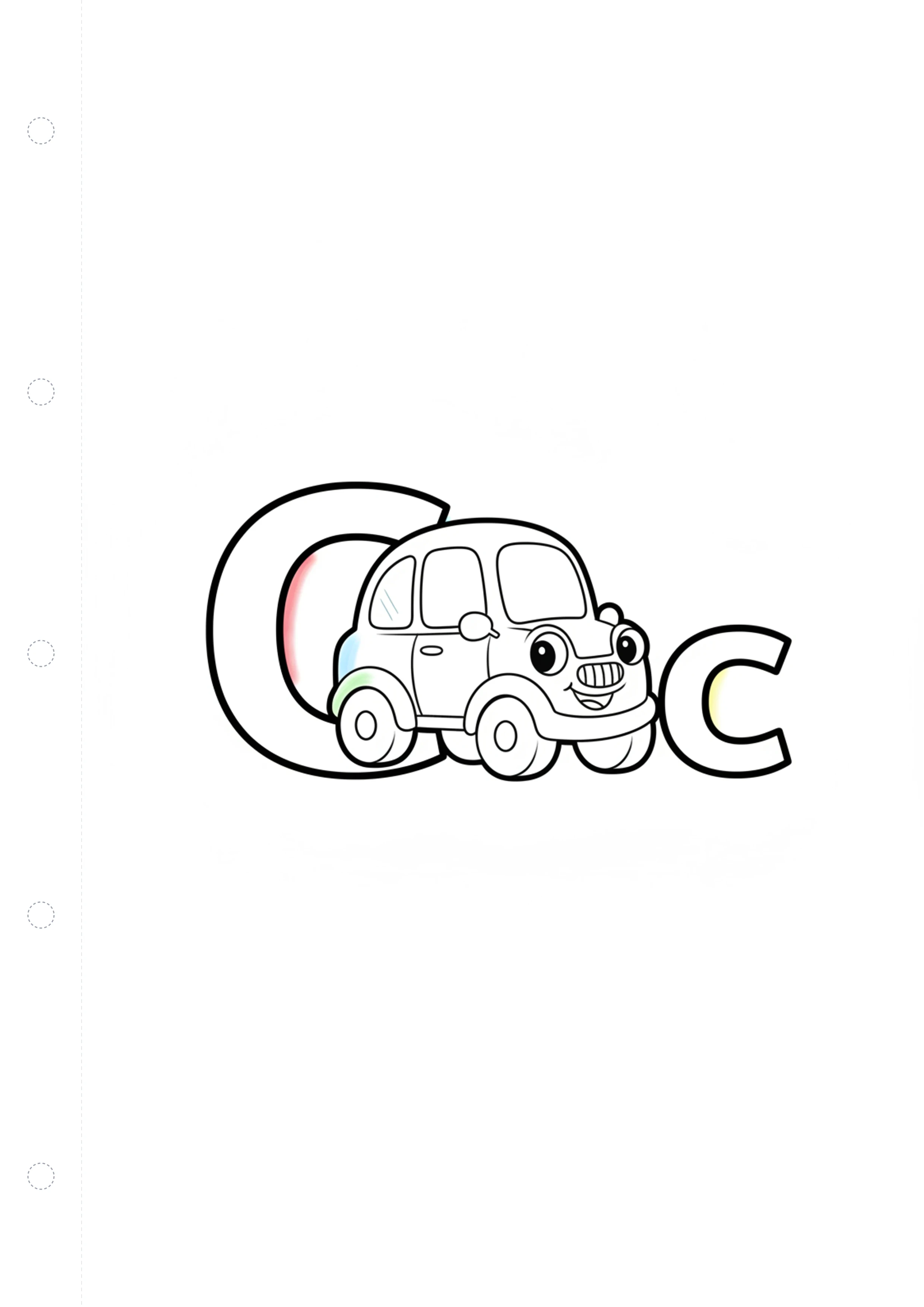 알파벳 C (자동차) 원본 도안
