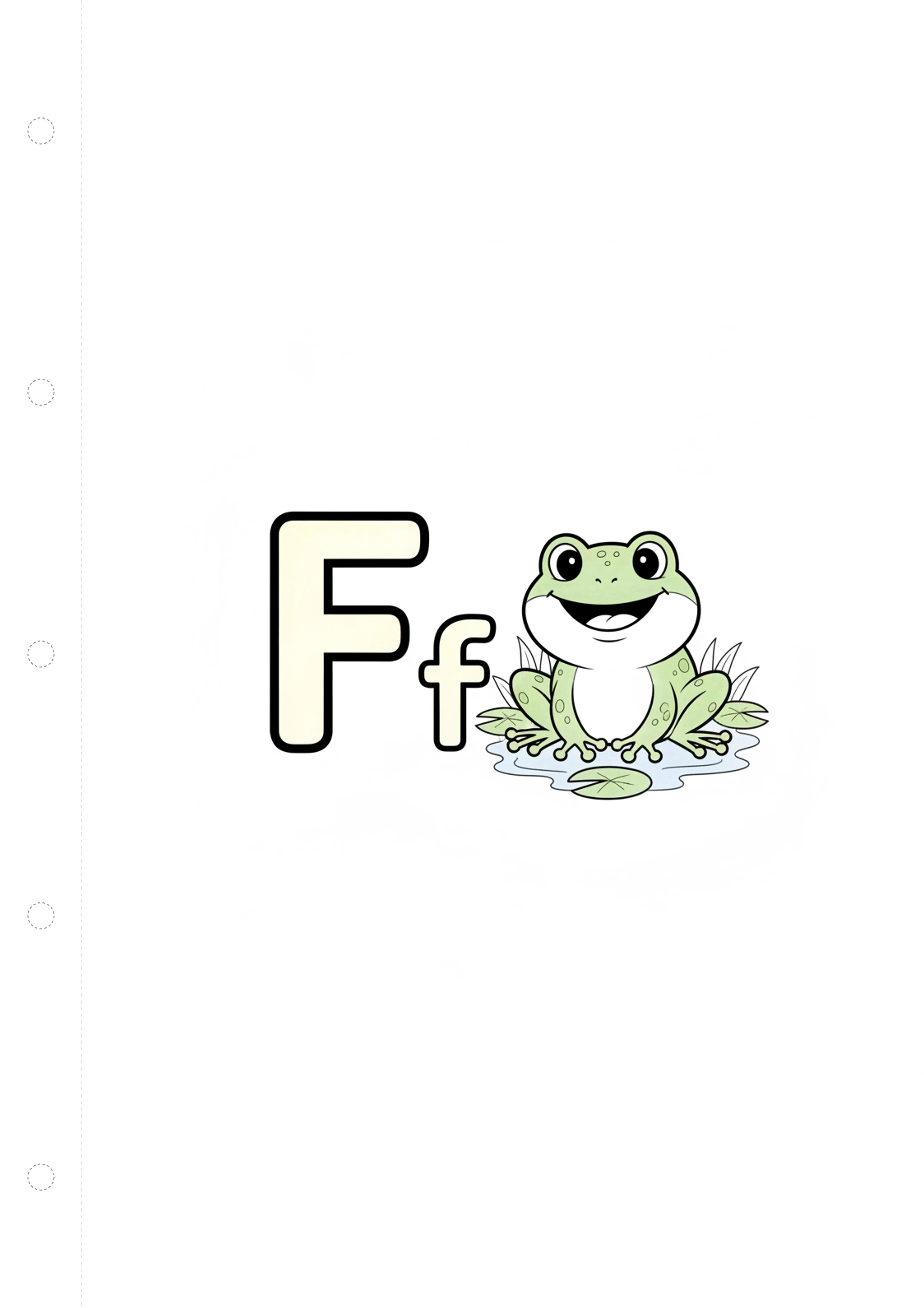 알파벳 F (개구리) 원본 도안