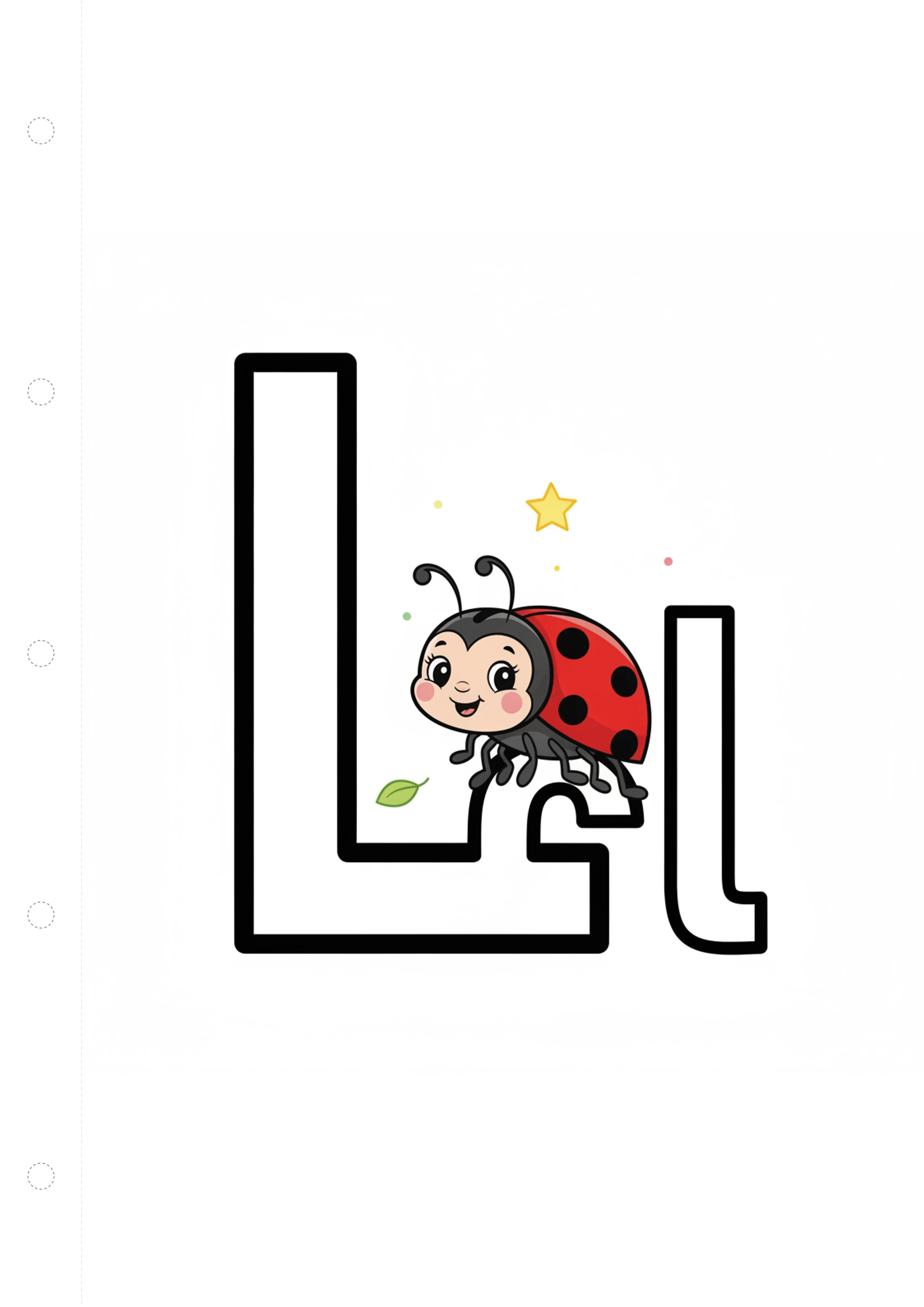 알파벳 L (무당벌레) 원본 도안