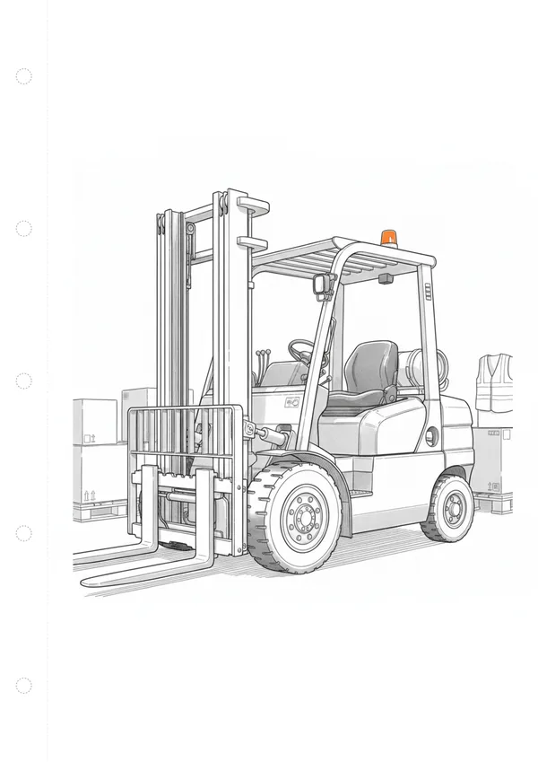지게차 색칠공부 도안
