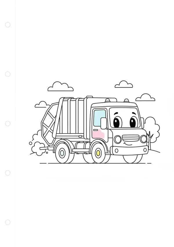 청소차 색칠공부 도안