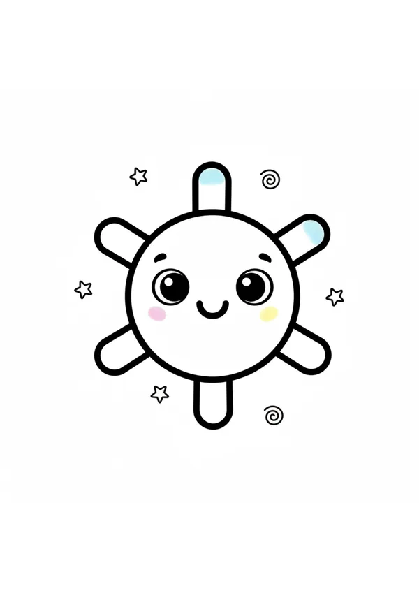 눈송이 색칠공부 도안
