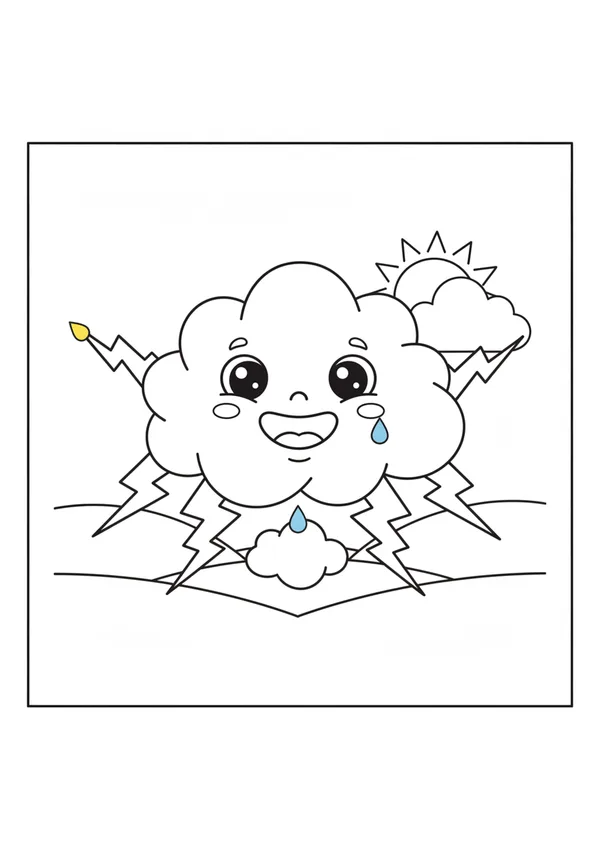 천둥 색칠공부 도안