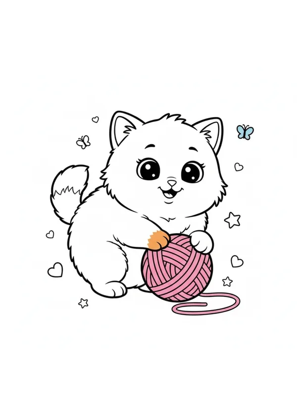 귀여운 고양이 색칠공부 도안