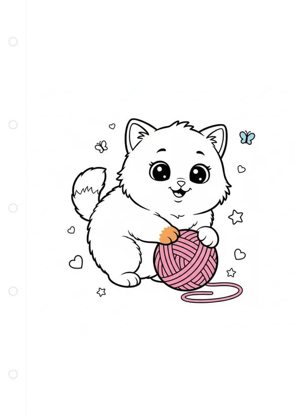 귀여운 고양이 색칠공부 도안