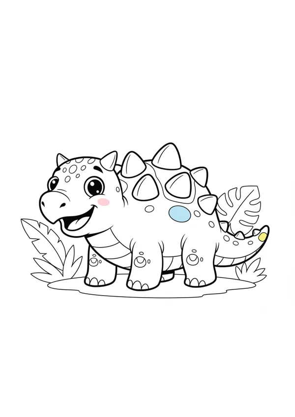 안킬로 (방긋) 색칠공부 도안