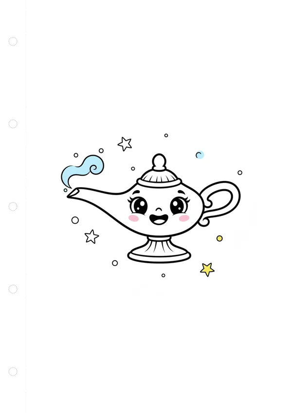 요술 램프 (방긋) 색칠공부 도안