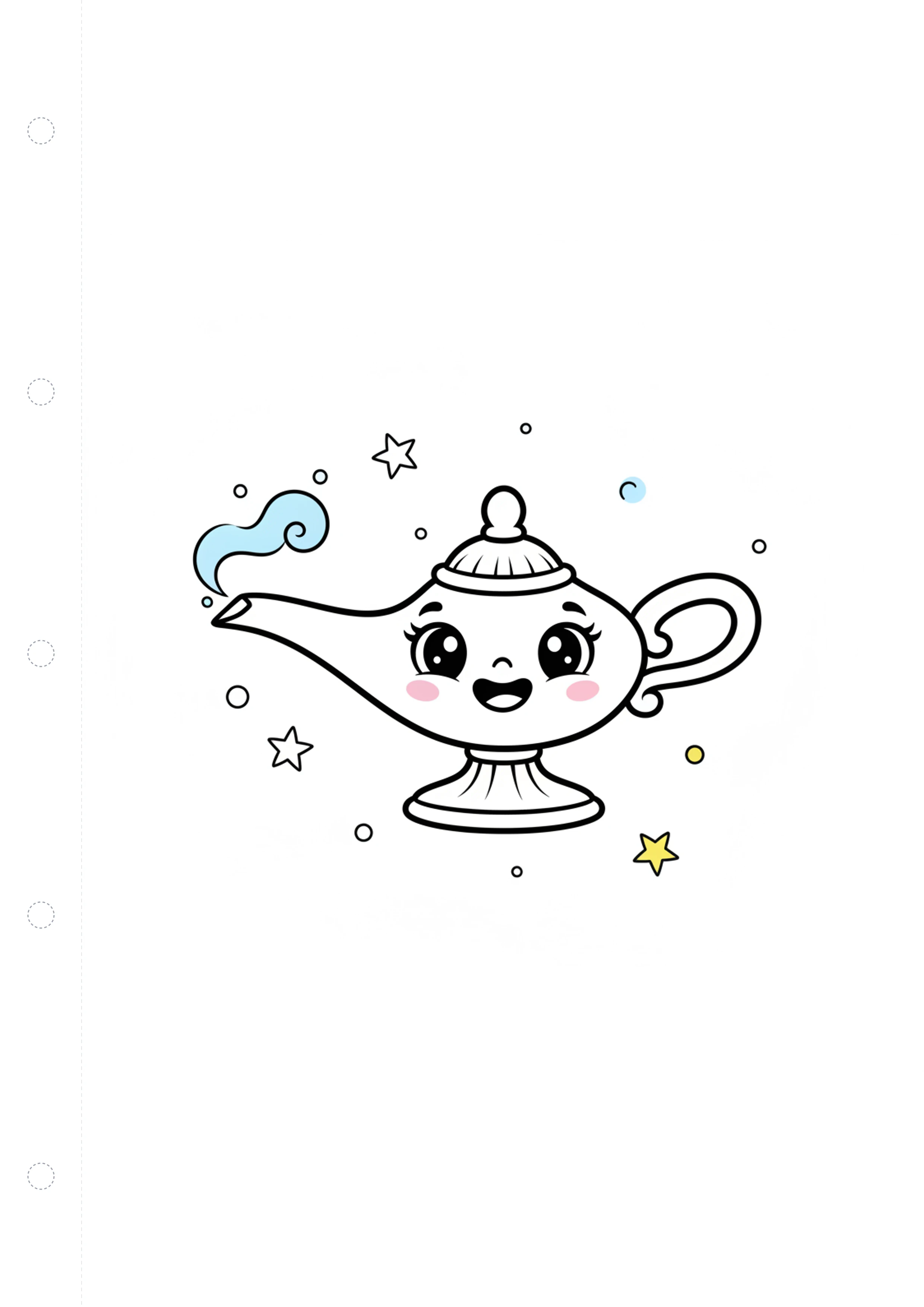 요술 램프 (방긋) 원본 도안