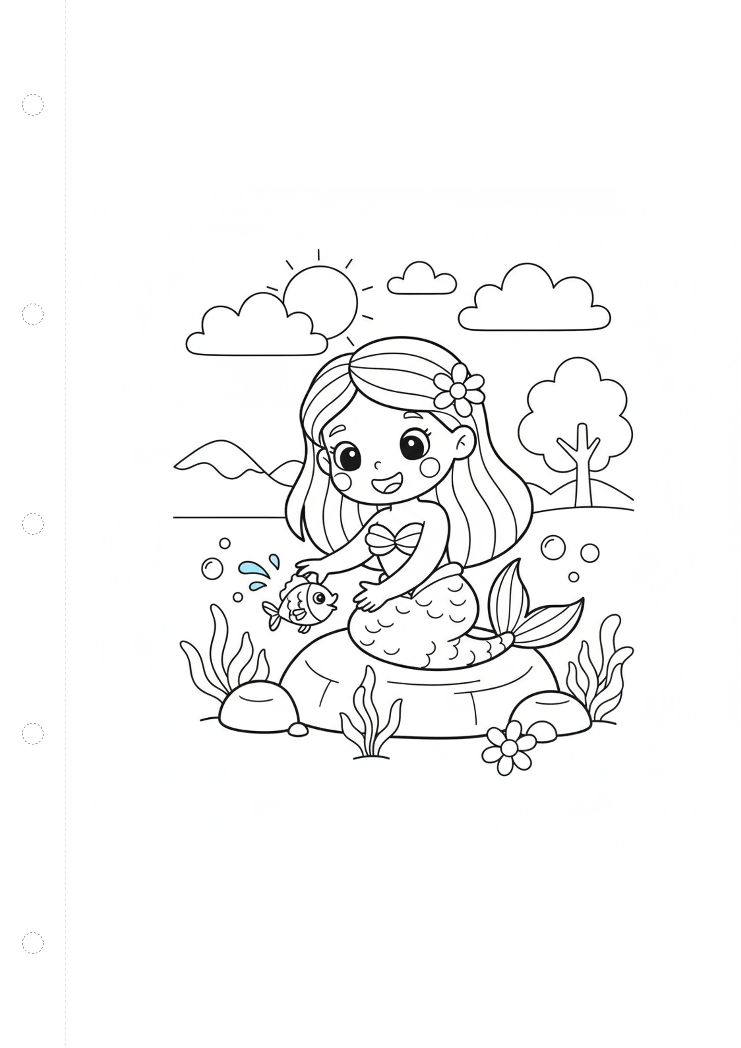인어공주 (바깥놀이) 원본 도안