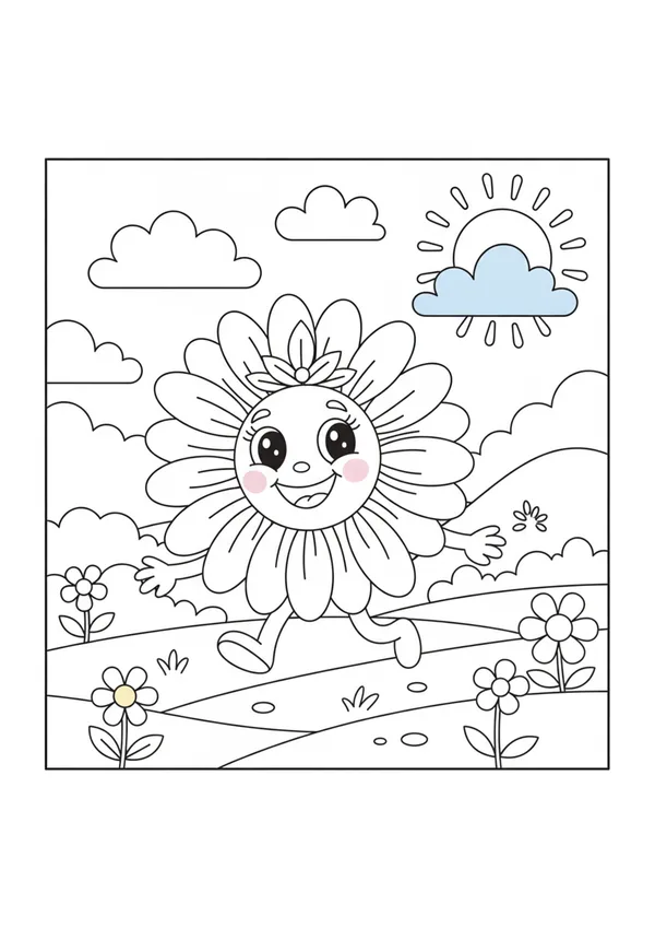 데이지 (바깥놀이) 색칠공부 도안