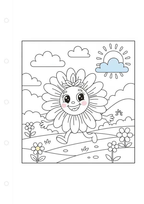 데이지 (바깥놀이) 색칠공부 도안