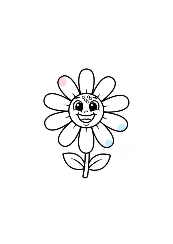 데이지 (방긋) 색칠공부 도안
