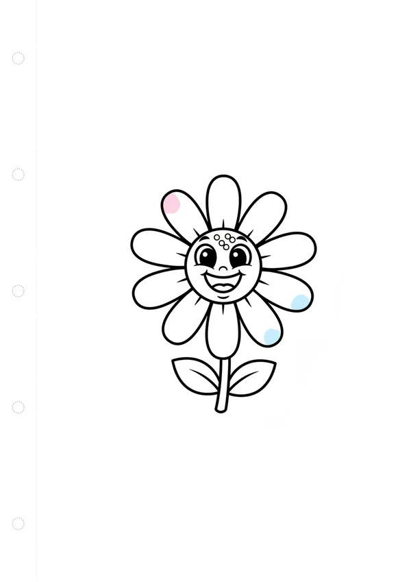 데이지 (방긋) 색칠공부 도안