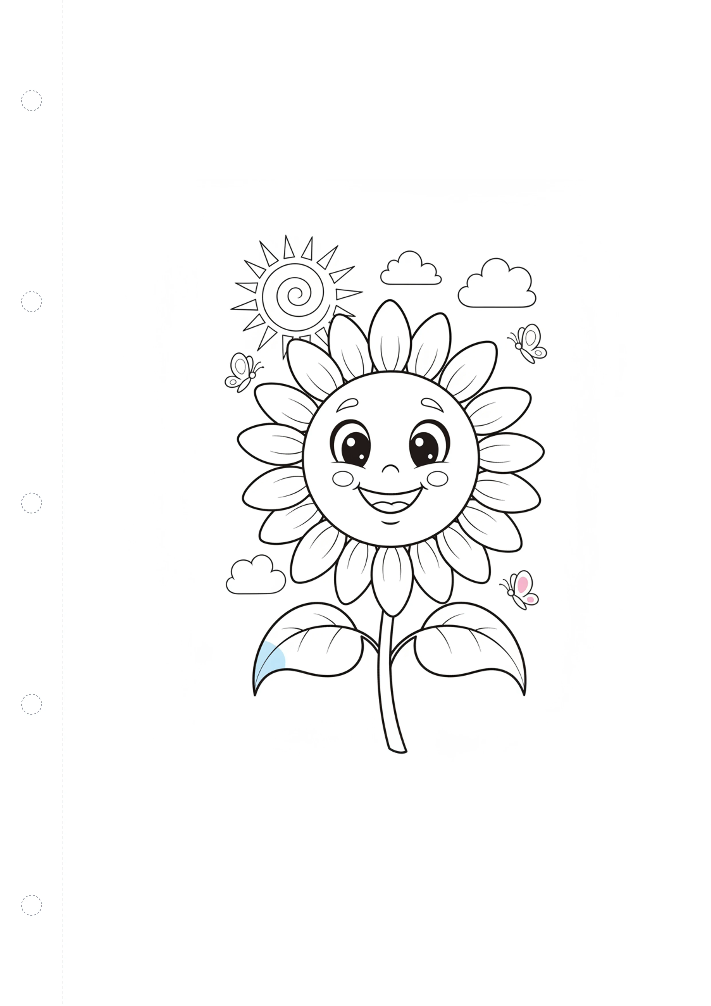 해바라기 (방긋) 원본 도안