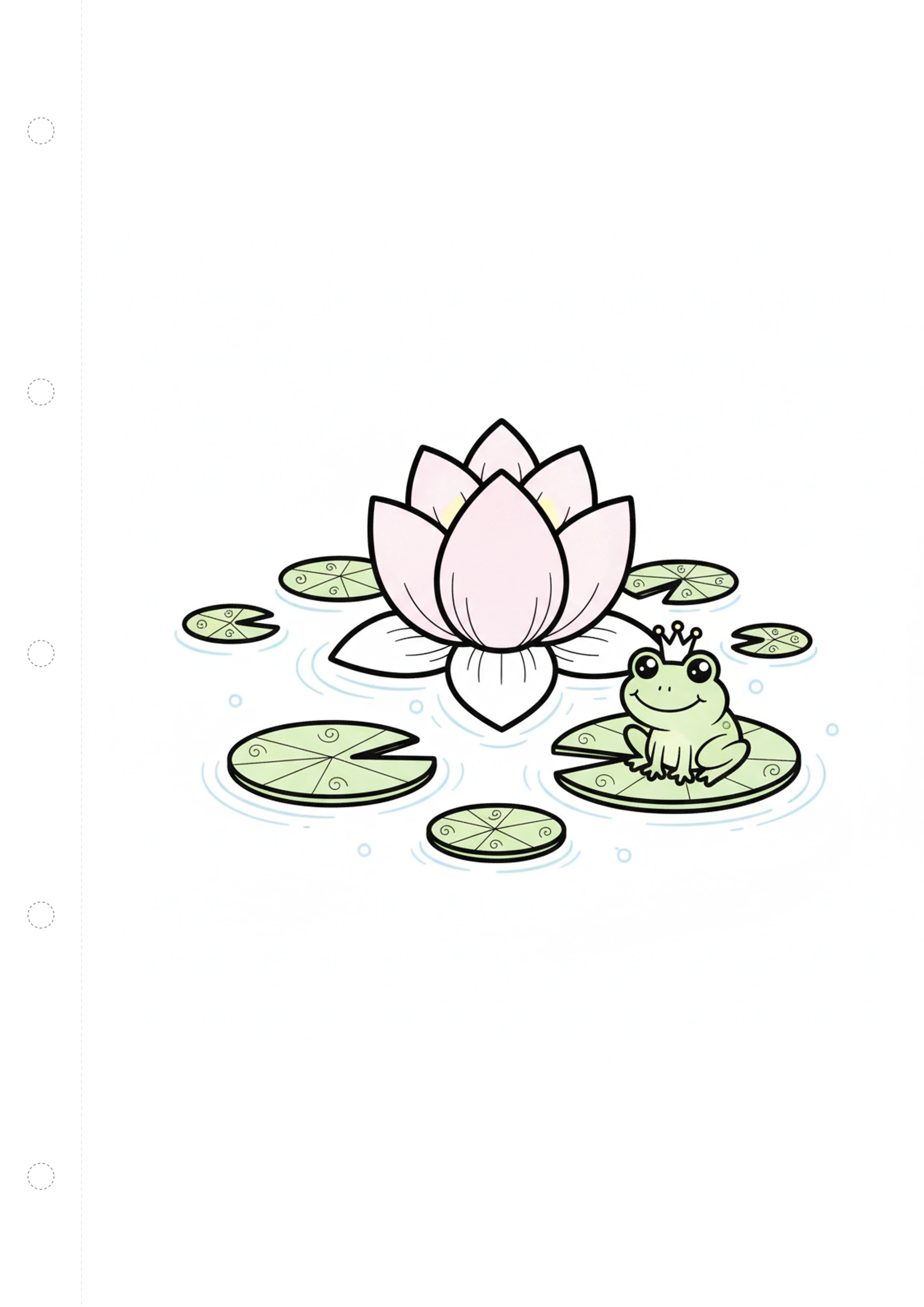 연꽃 연못 원본 도안