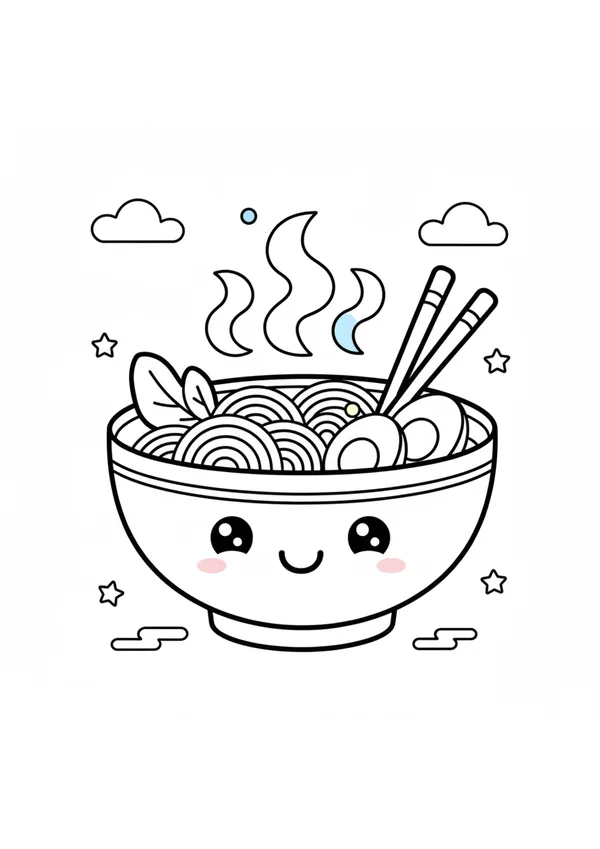 국수 (방긋) 색칠공부 도안