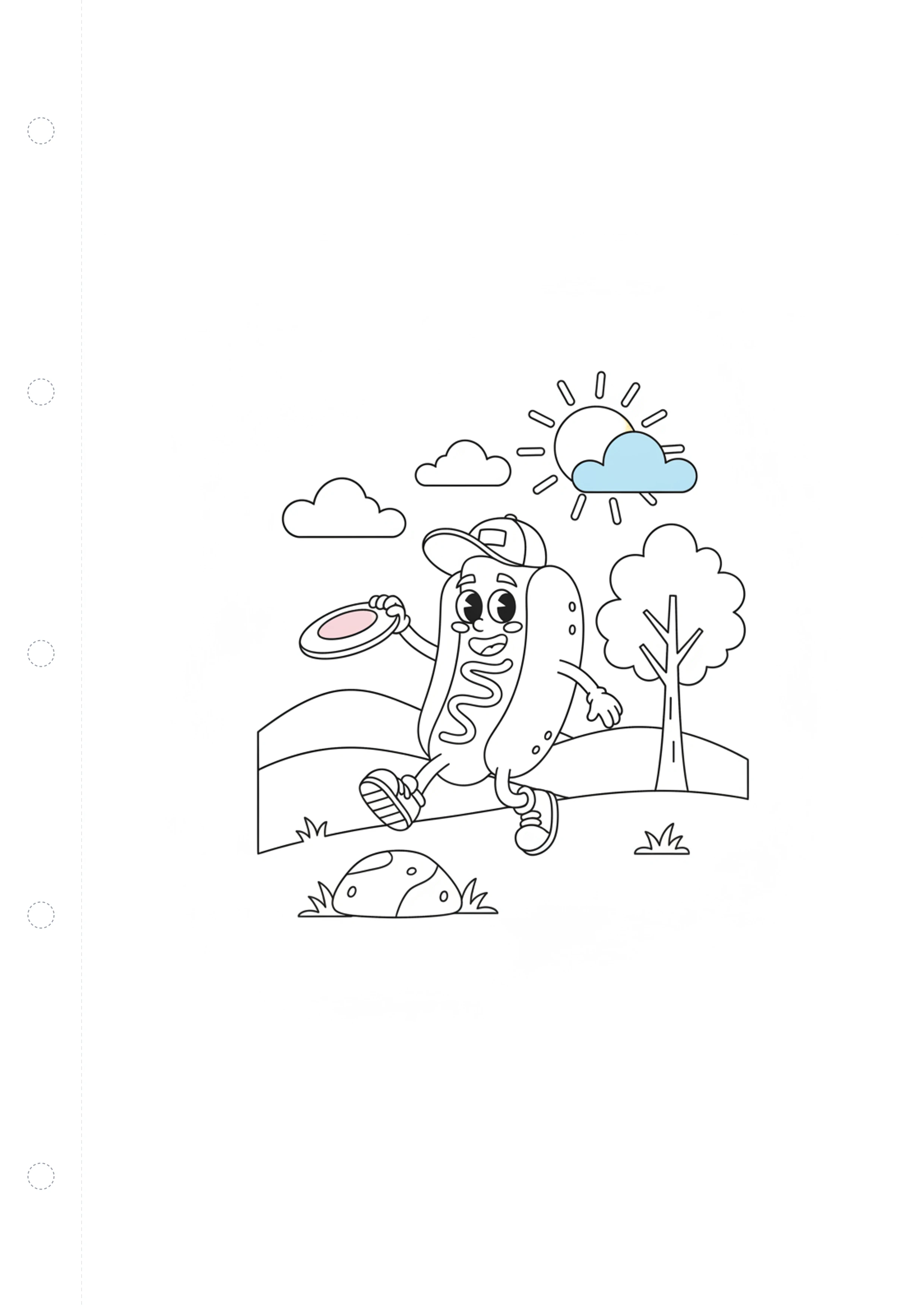 핫도그 (바깥놀이) 원본 도안