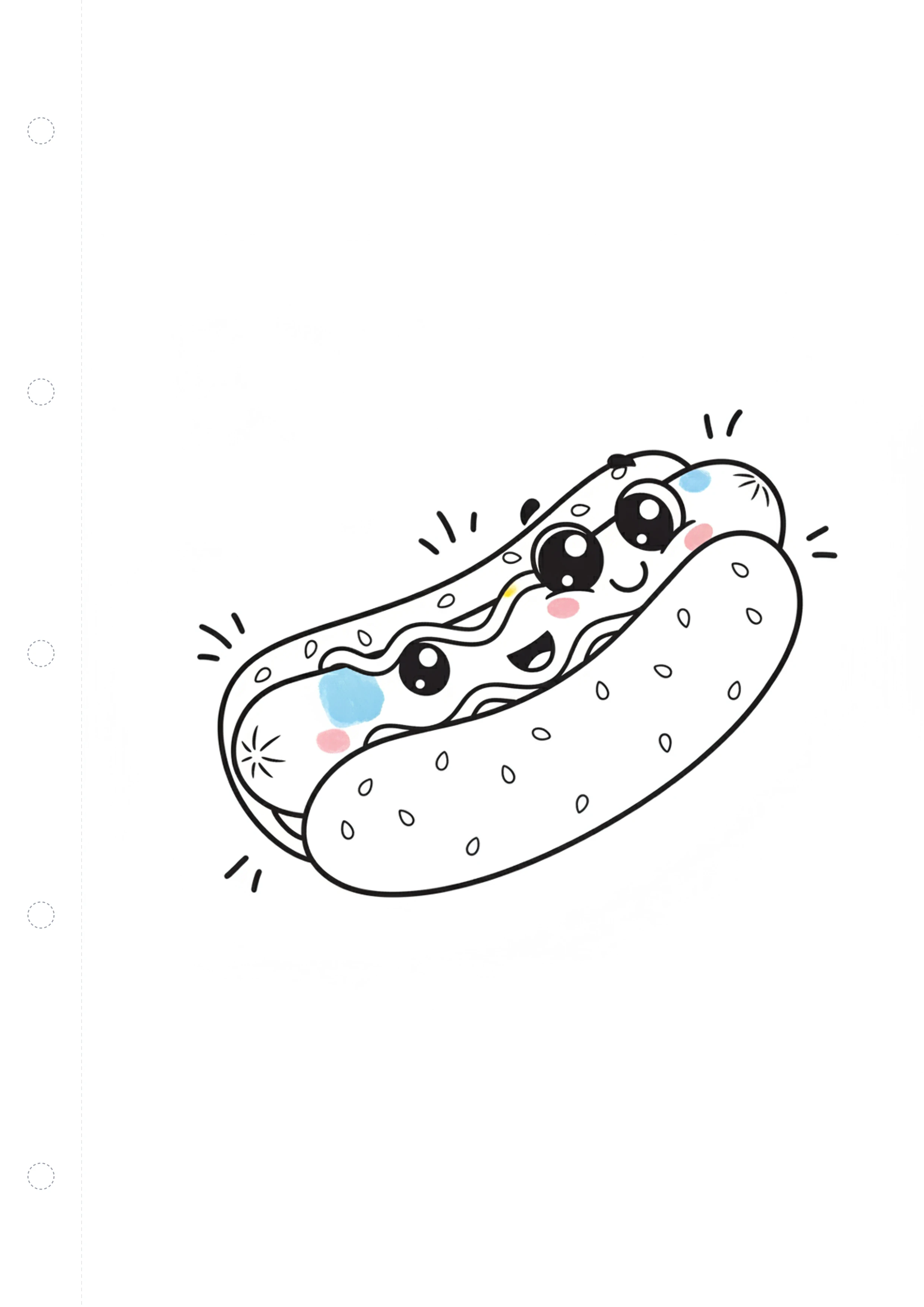 핫도그 (방긋) 원본 도안