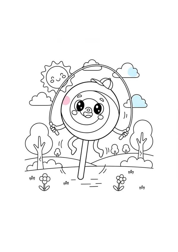 막대사탕 (바깥놀이) 색칠공부 도안