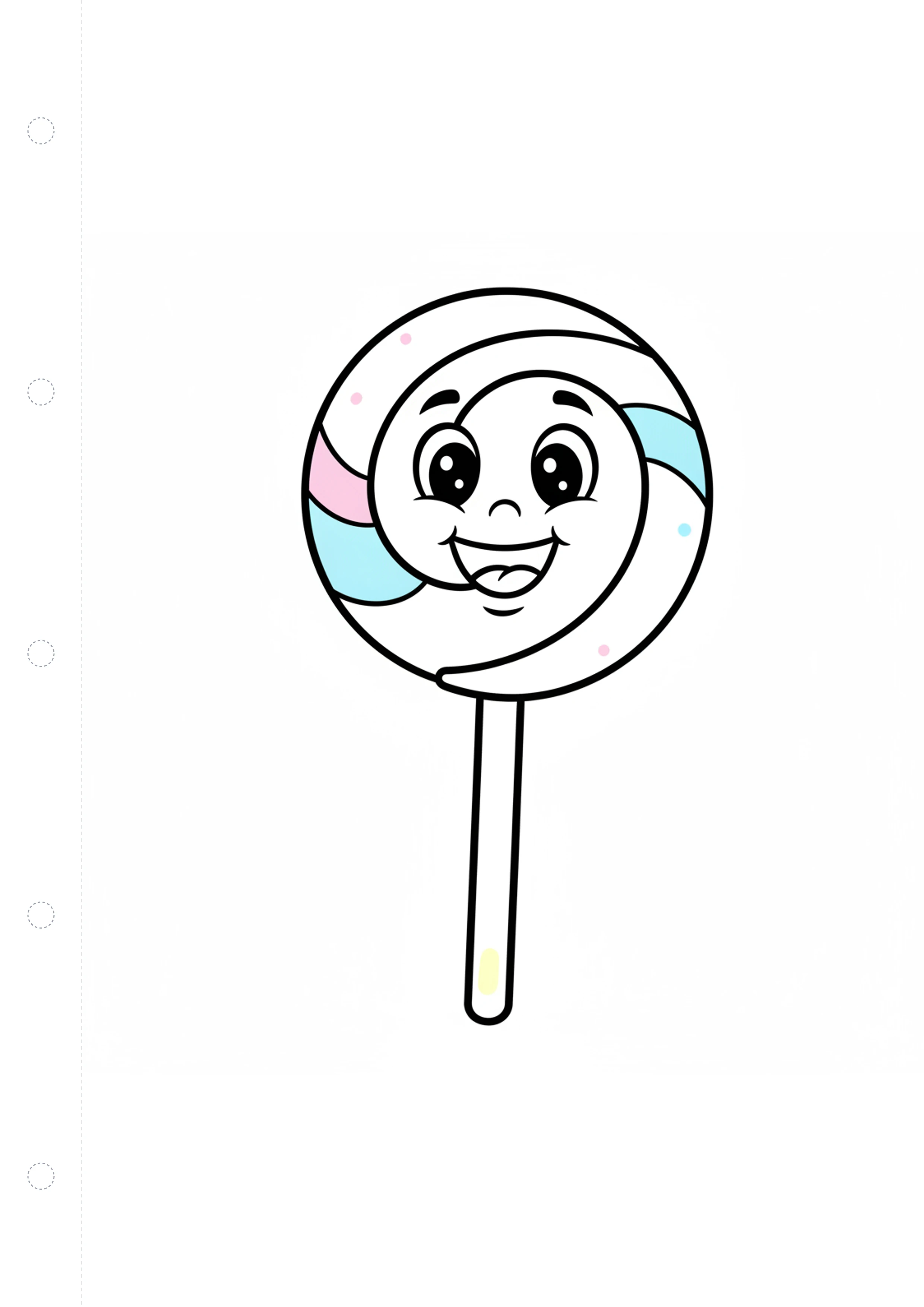 막대사탕 (방긋) 원본 도안