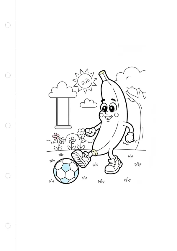 바나나 (바깥놀이) 색칠공부 도안
