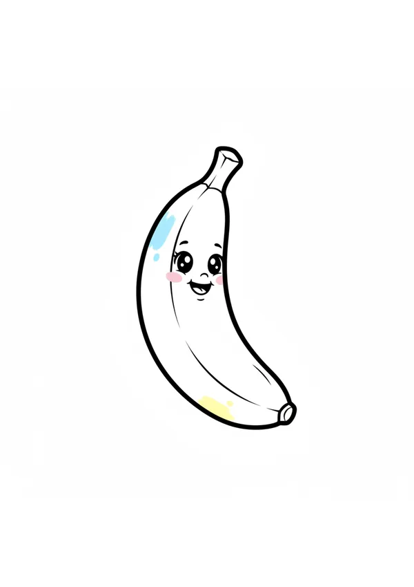 바나나 (방긋) 색칠공부 도안