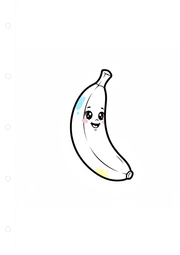 바나나 (방긋) 색칠공부 도안
