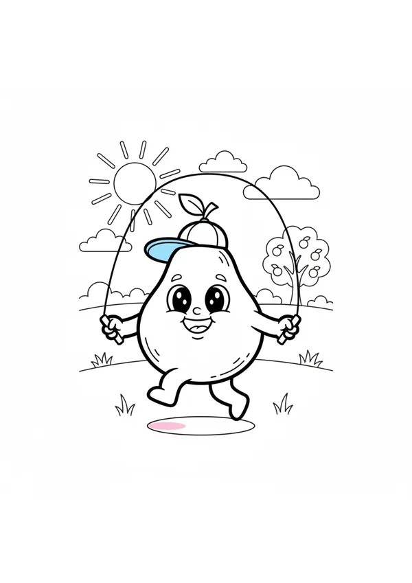 배 (바깥놀이) 색칠공부 도안