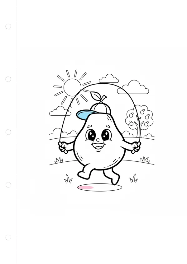 배 (바깥놀이) 색칠공부 도안