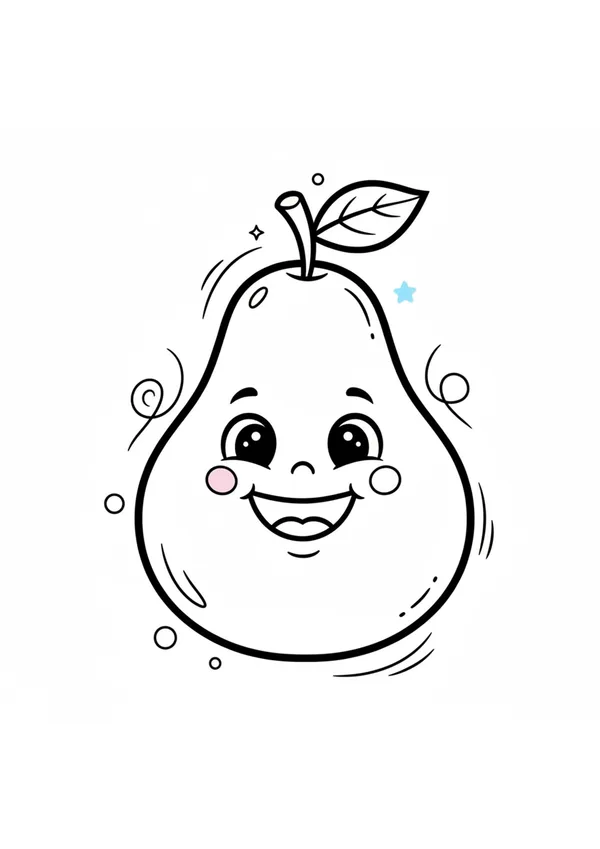 배 (방긋) 색칠공부 도안
