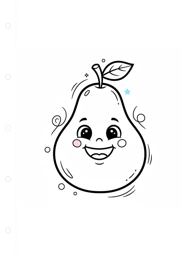 배 (방긋) 색칠공부 도안