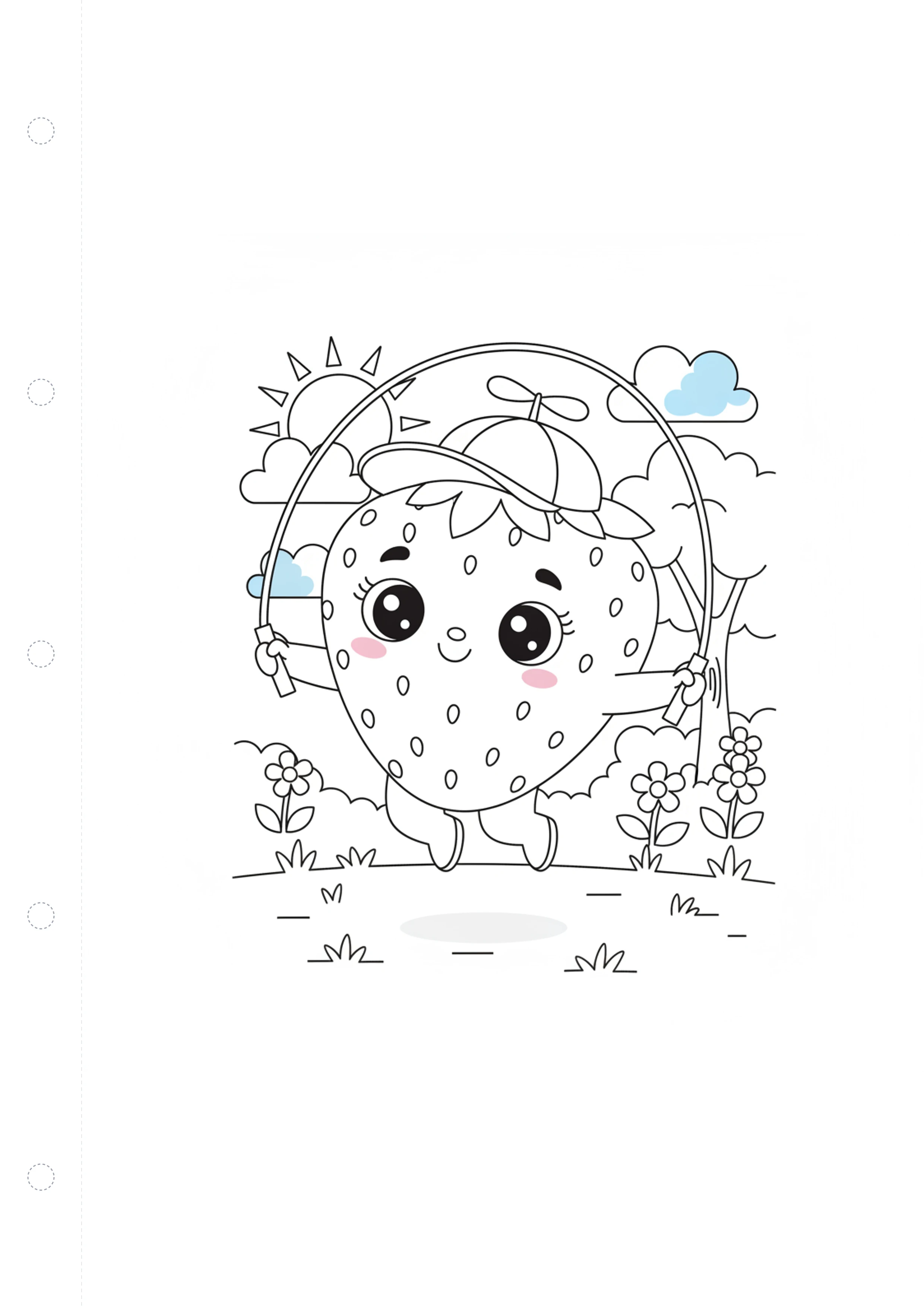 딸기 (바깥놀이) 원본 도안