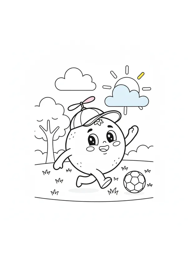 오렌지 (바깥놀이) 색칠공부 도안