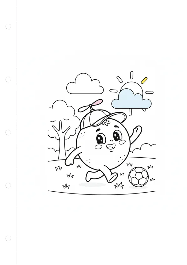 오렌지 (바깥놀이) 색칠공부 도안