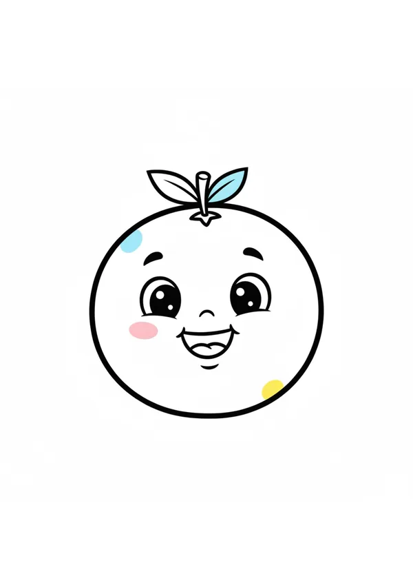 오렌지 (방긋) 색칠공부 도안
