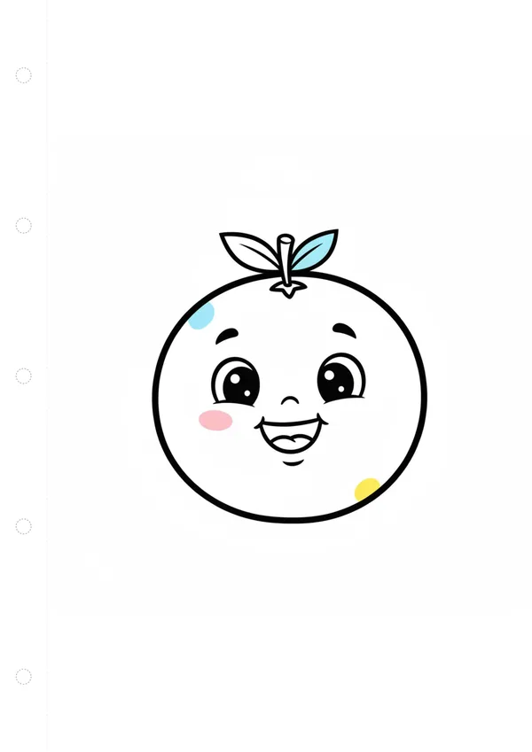 오렌지 (방긋) 색칠공부 도안