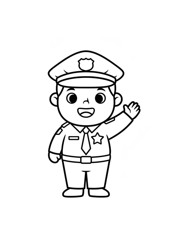 경찰관 색칠공부 도안