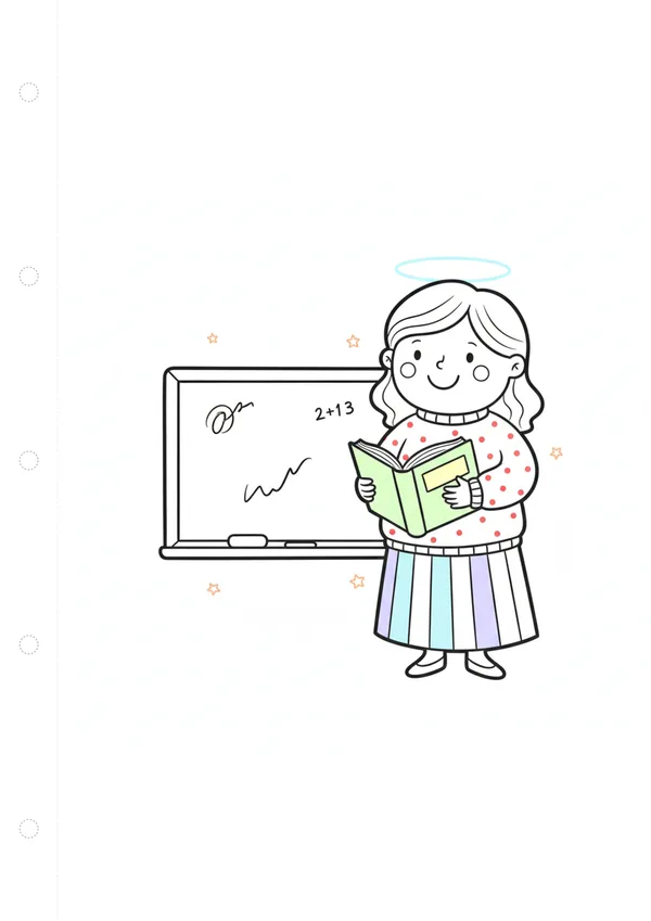 선생님 색칠공부 도안